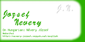 jozsef nevery business card