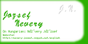 jozsef nevery business card